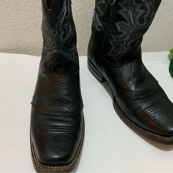 Canberra men’s size 8.5 black tan leather - Picture 8 of 16